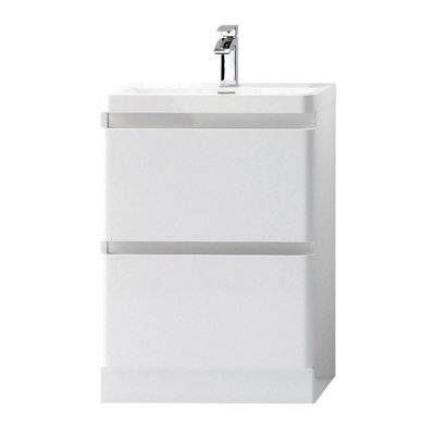 Bridge 600 mm Freestanding Single Vanity with Integrated Resin Basin