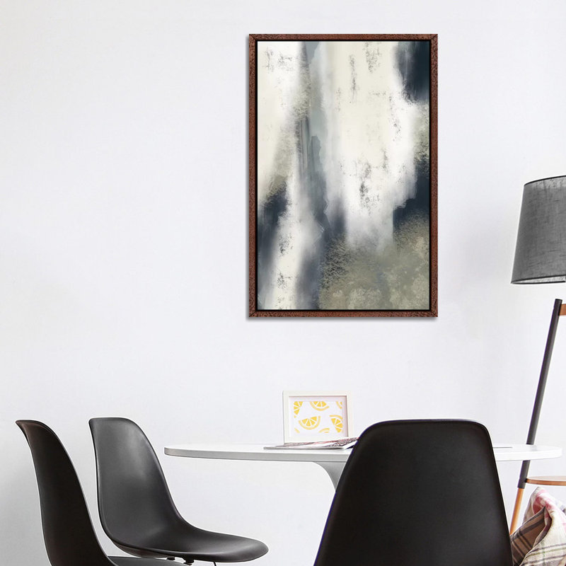 Systematic Obliteration I by Marcus Prime - Painting on Canvas, Classic Brown Wood Framed, 101.6cm H x 66.04cm W x 3.81cm D
