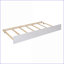 Lit plateforme double à baldaquin en bois avec lit gigogne 2 tiroirs - aucun sommier nécessaire, blanc brossé pour les chambres familiales