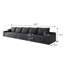 Canapé modulaire Boneless Cloud, canapé modulaire moderne avec siège profond, fauteuils rembourrés pour la chambre à coucher du salon, aucun assemblage requis, noir (tissu en velours côtelé moelleux)-115210971