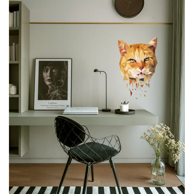 Adhésif décoratif polygonale pour chat, H 22 po x l 28 po