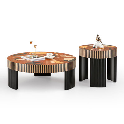 Modern Nested Coffee Tables, Contemporary Style Living Room Center Table For Living Room Lounge Office, by Orren Ellis