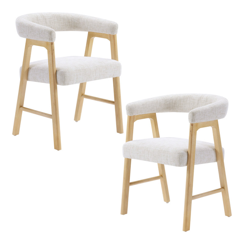 Chaise de salle à manger Kaley, ensemble de 2, Blanc