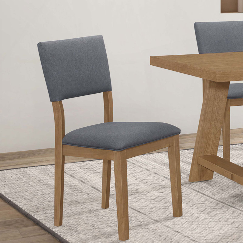 Ensemble de deux chaises d'appoint rembourrées en tissu, parfaites pour les réceptions décontractées et les repas confortables