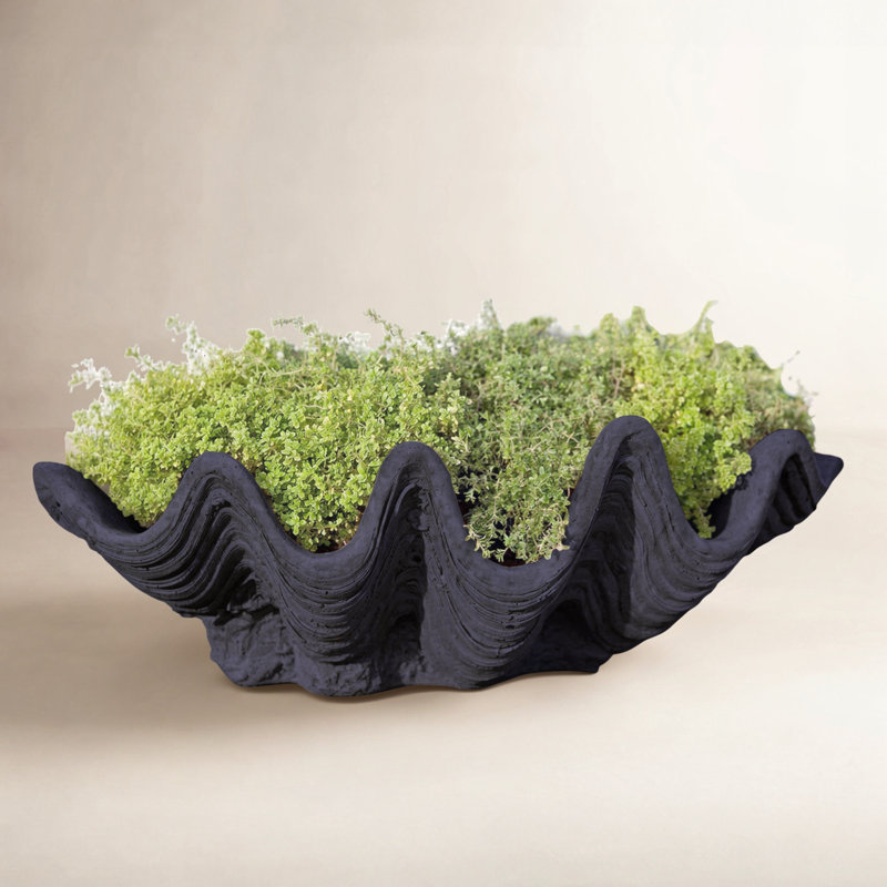 Pot à fleurs en pierre South Seas, Nero Nuovo