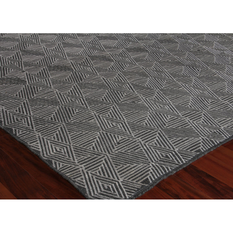 Pavilion Geometric Area Rug in Charcoal, Rectangle 8' x 10'