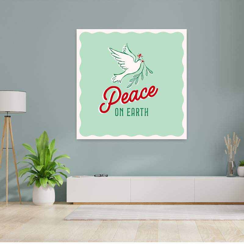 «Peaceful Dove On Earth», impression d'art rétro rétro tranquille, H 48 po x l 48 po