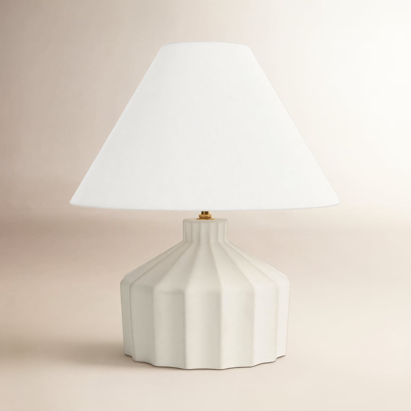 Leesa Ceramic Table Lamp, Matte Concrete, 16.5" H x 15" W x 15" D