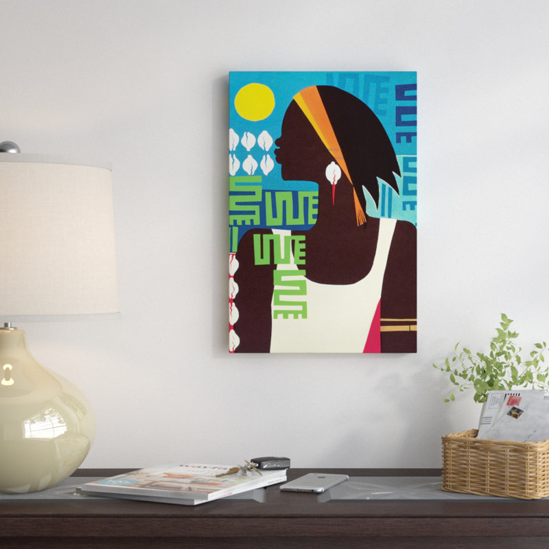 «Vertueuse», reproduction d'impression sur toile tendue, H 40 po x l 26 po x P 1,5 po, Toile tendue, Pas de tapis