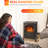 22" Electric Fireplace Heater, Freestanding Fireplace Stove With Realistic LED Flames And Logs, And Overheating Protection, 750W/1500W, Black-494355132