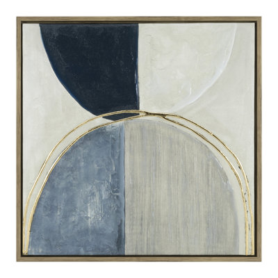 Moon Phases I Framed Embellished Canvas by Art Brand Studios