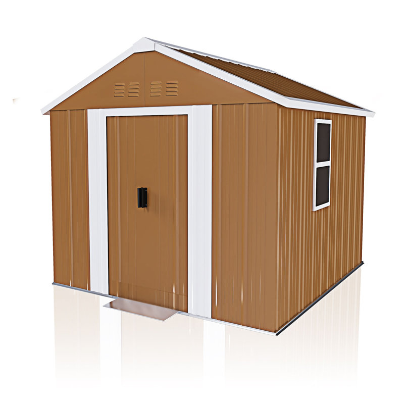 Remise de rangement extérieure avec fenêtres, porte verrouillable et ventilation