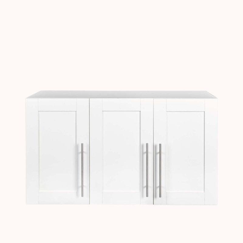 Armoire murale blanche standard avec panneaux réglables Aleksis, H 19,69 po x l 35,43 po