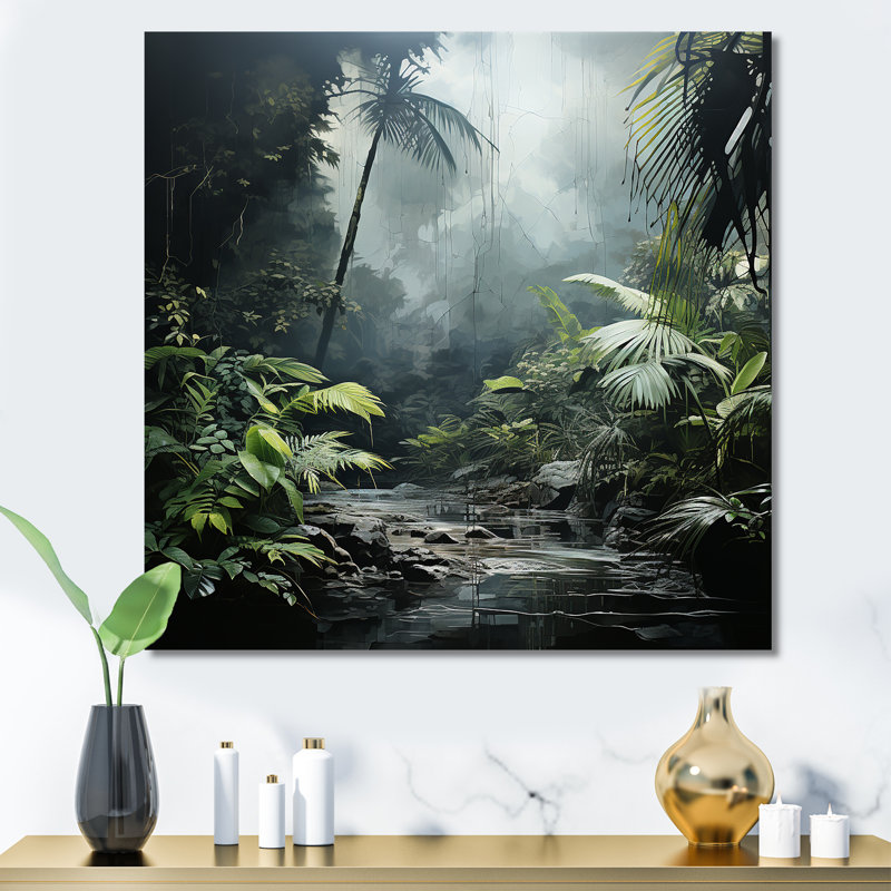«Jungle Cave Serenity I», reproduction sur toile, Toile tendue, H 36 po x l 36 po x P 1,5 po
