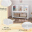 Bibliothèque de rangement avec 4 compartiments, étagère de rangement, support, tablette de rangement pour jouets, convenant à une chambre d'enfant, une salle de jeux, une chambre de bébé