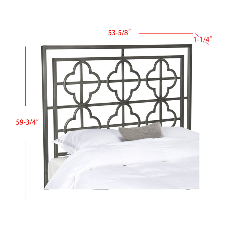 Lucinda Metal Headboard, Full, Antique Iron