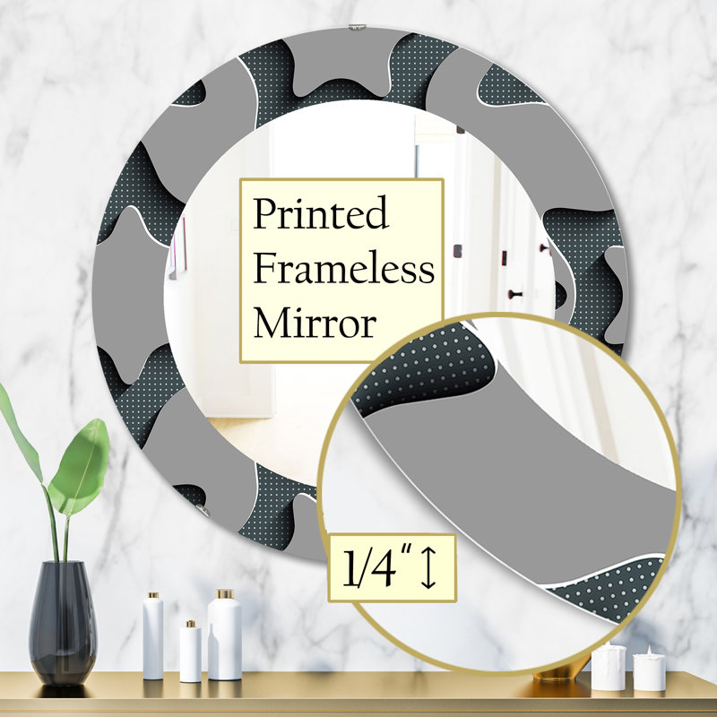 Miroir mural traditionnel à technologie abstraite en forme d'étoile, H 31,5 po x l po