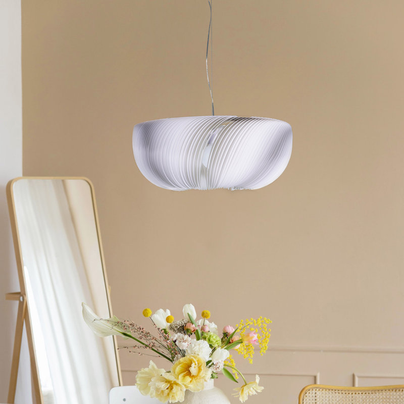  Luminaire suspendu moderne unique à 1 lumière blanc