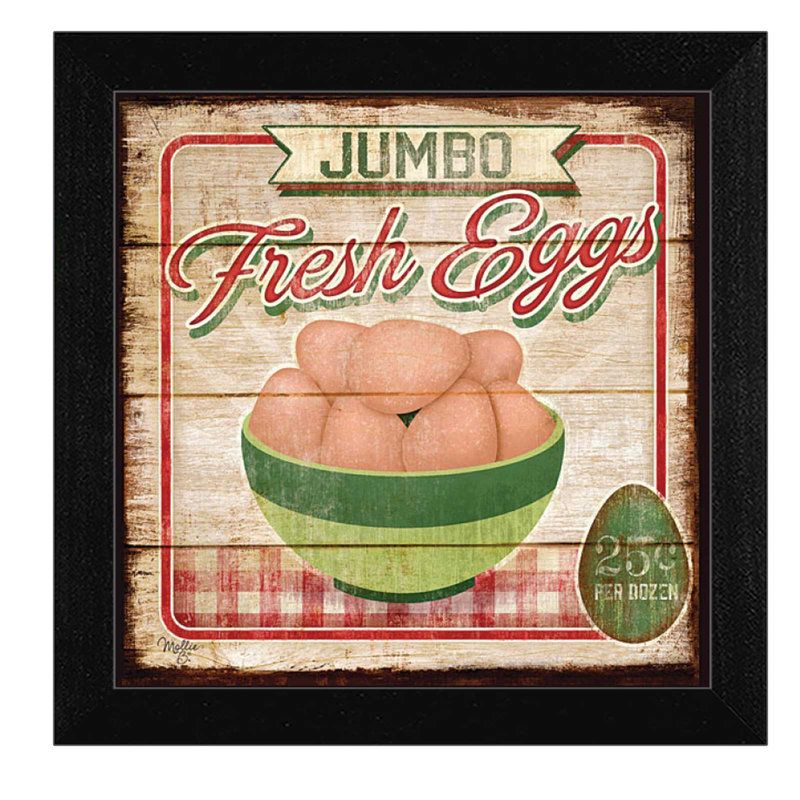 Jumbo Fresh Eggs - impression encadrée