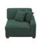 Fauteuil en velours côtelé vert avec dossier coussiné Milbrey-253430679-235624980