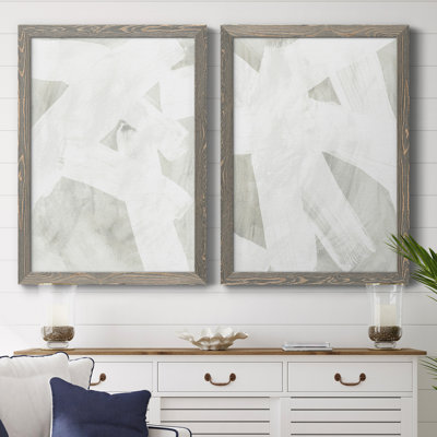 " Stone Brush I " 2 - Pieces Painting Print
