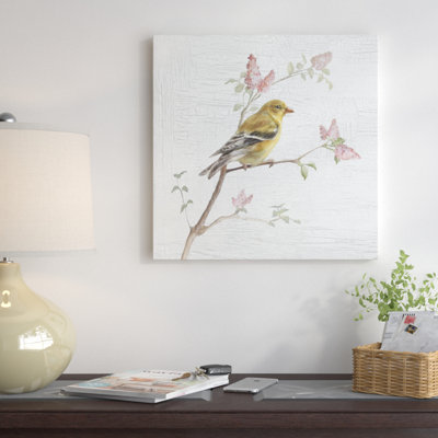 «Vintage femelle chardonneret» par Danhui Nai, reproduction d'art graphique sur toile