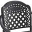 Ensemble de 7 pièces de mobilier de patio en aluminium coulé avec cadre noir et coussins de siège rouges-3971261