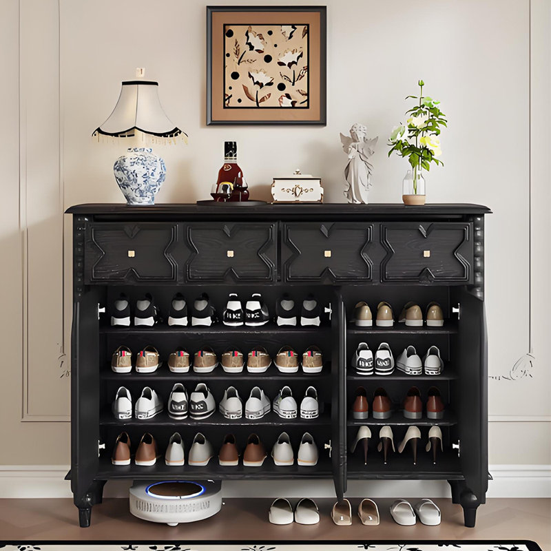 Armoire de rangement pour chaussures, Noir