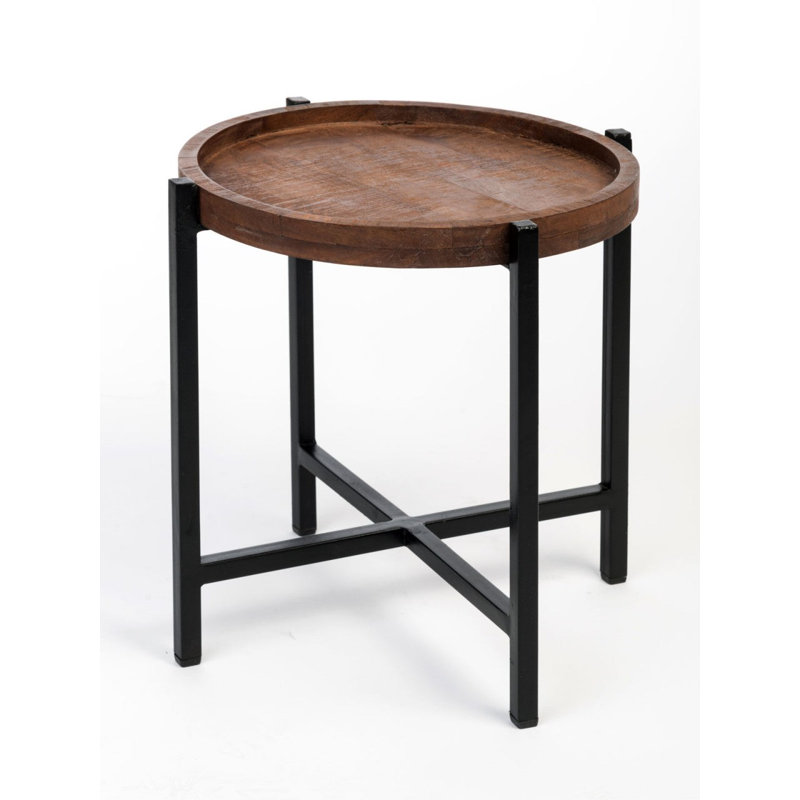 Evyl End Table, Black, White