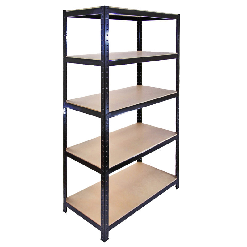 Height -Adjustable Shelving Unit, 180cm H x 90cm W x 45cm D, Black