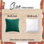 Ultra Soft Embossed Quilted Velvet Throw Cushion Covers for Sofa, Couch, & Bedroom Décor - Hidden Zipper, Machine Washable & Crushed Velvet-858737395