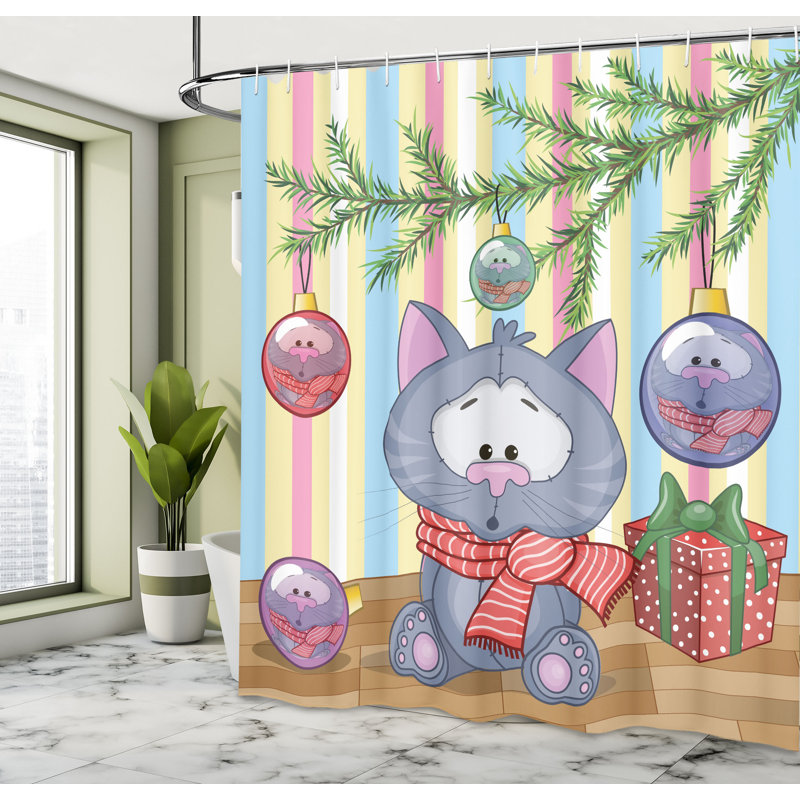 Rideau de douche Christmas, H 75 po x l 69 po