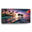  «Tropical Sunrise» par Rey Klimt, art mural en verre acrylique, 48 po x 24 po