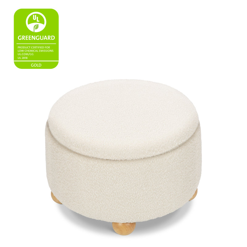 Tuffet Ottoman, Ivory Boucle