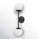 Bridgit 2 Light Glass Steel Dimmable Wall Sconce