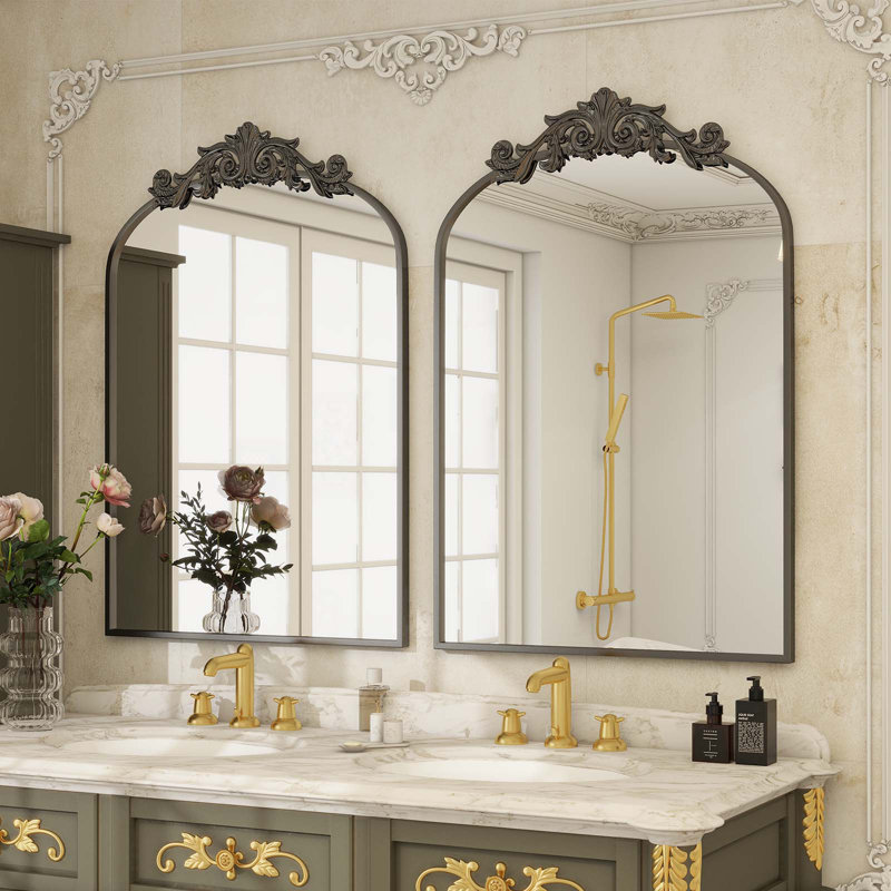 Miroir Eyler, 41 po x 26 po, Noir