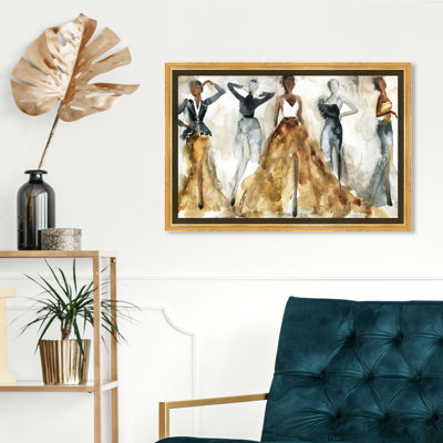 «Fashion and Glam Dancing All Night Dress», reproduction d'impression sur toile