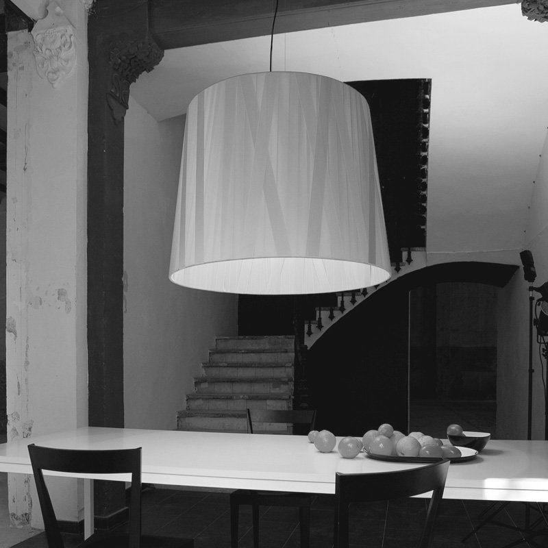 Dress 6 - Light Shaded Drum Chandelier, White