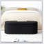 Grand banc de rangement moderne avec rangement en tissu Sherpa