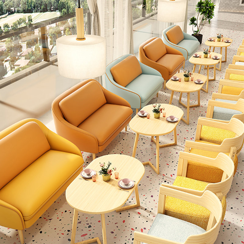 Banc rembourré en similicuir Simple Fashion Cafe