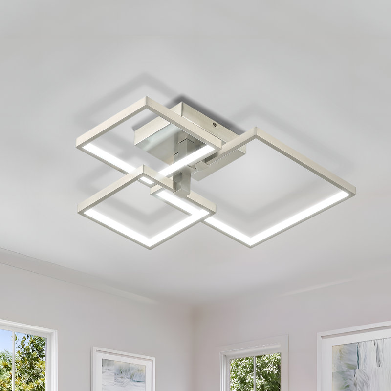 Joplynn LED Semi Flush Mount, Brushed Nickel