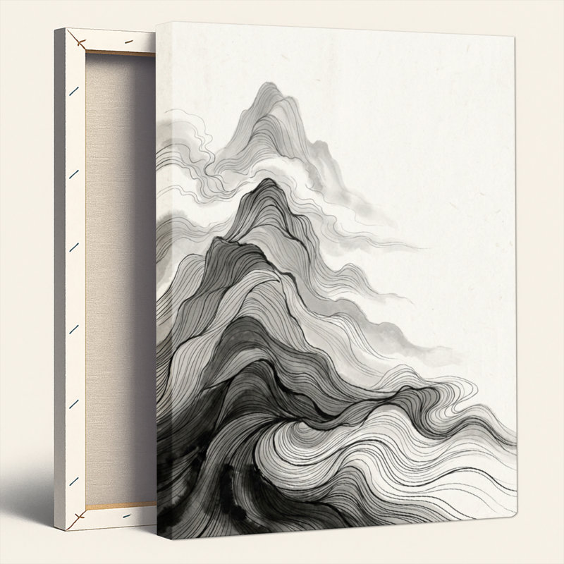 Ensemble de 1 tableau sur toile « Vague de montagne », H 48 po x l 32 po, Wrapped Canvas