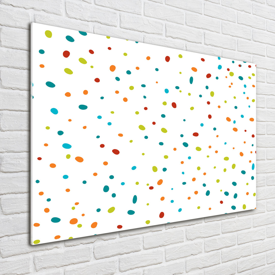 Glasbild Colorful Dots