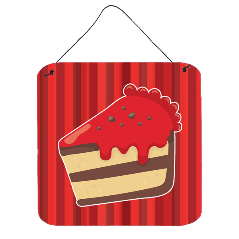 Décoration murale en aluminium rouge gâteau de noël