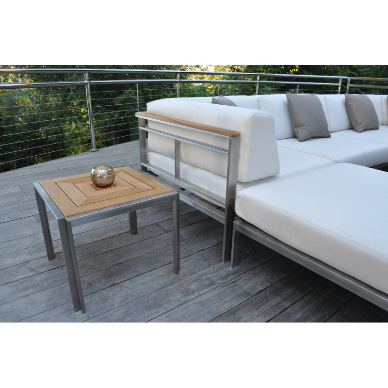 Tivoli Outdoor Square Teak Side Table, Yes