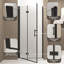 32 "x 72" Bifold Shower Door, 1/4"(6mm) Tempered Glass, Matte Black Aluminum Frame, Explosion Proof Film