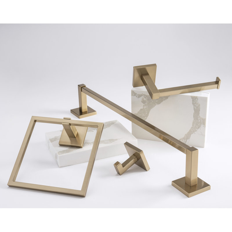 Barre à serviettes de la collection Skylight - Bronze champagne 26-3 / 16 "x 2-3 / 16" - Accessoire de salle de bain contemporain
