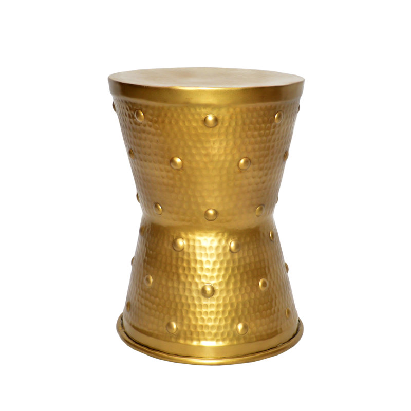 Antique Brass Aluminum Bucket Stool