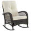 Chaise berçante en crème et noir