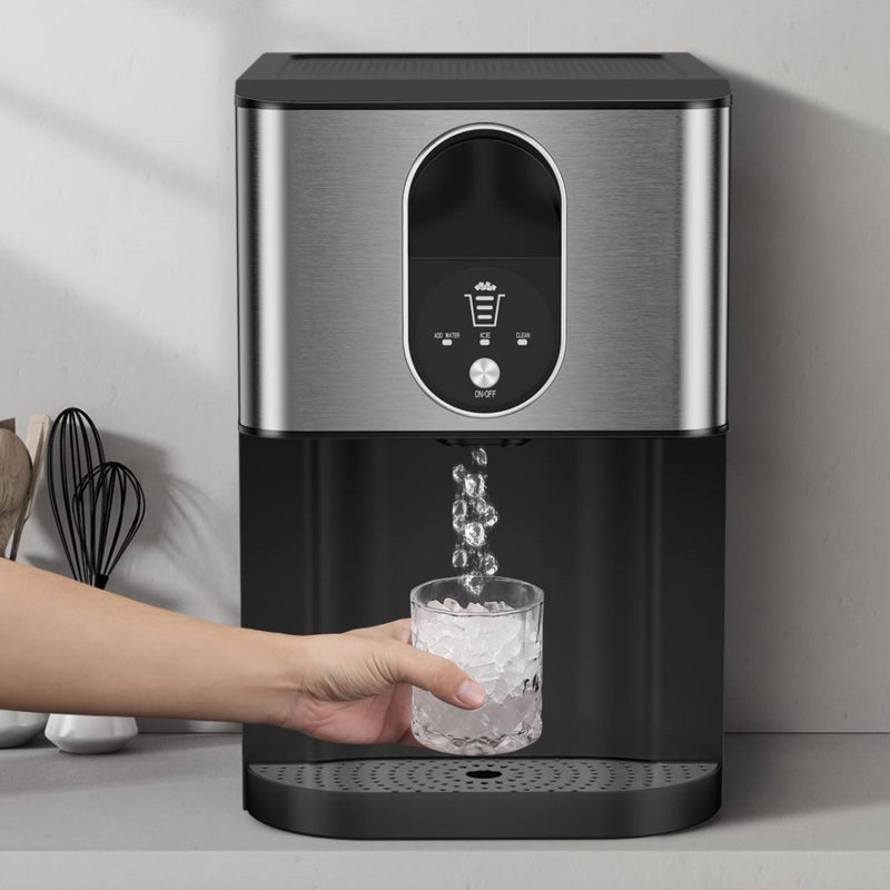 R.W.FLAME 44 Lb. Daily Production Nugget Clear Ice Portable Ice Maker, Black/Grey